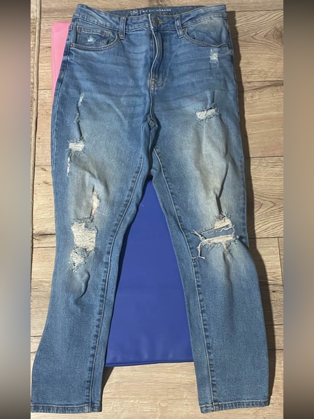 No Boundaries Distressed Light Blue Skinny Jeans